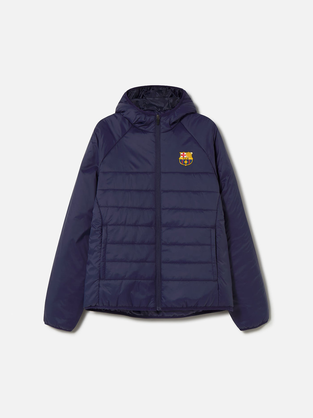 Jacket with hood navy Barça - Women