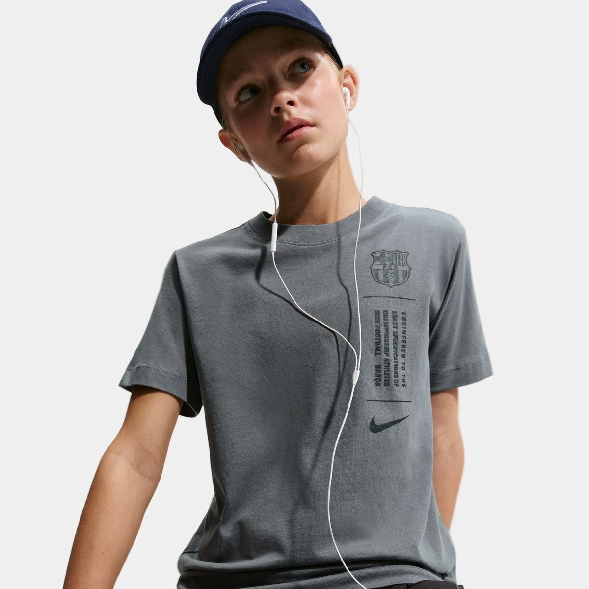 Tee Junior Barça Nike grey