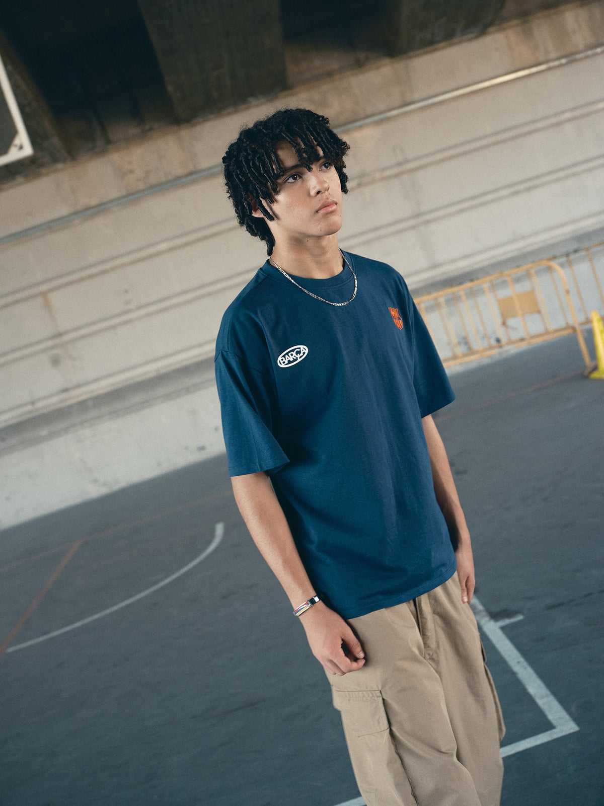 T-Shirt Navy Barça Essentials - Junior