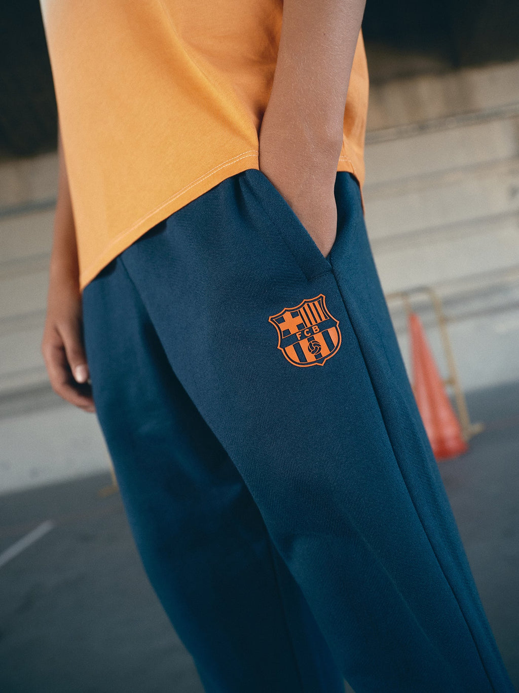 Pant Navy Barça Essentials - Junior