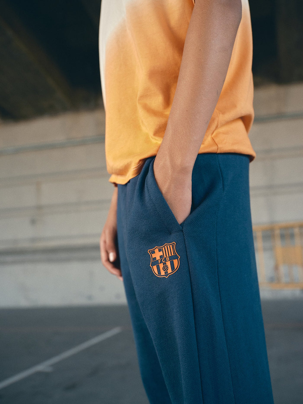 Pant Navy Barça Essentials - Junior