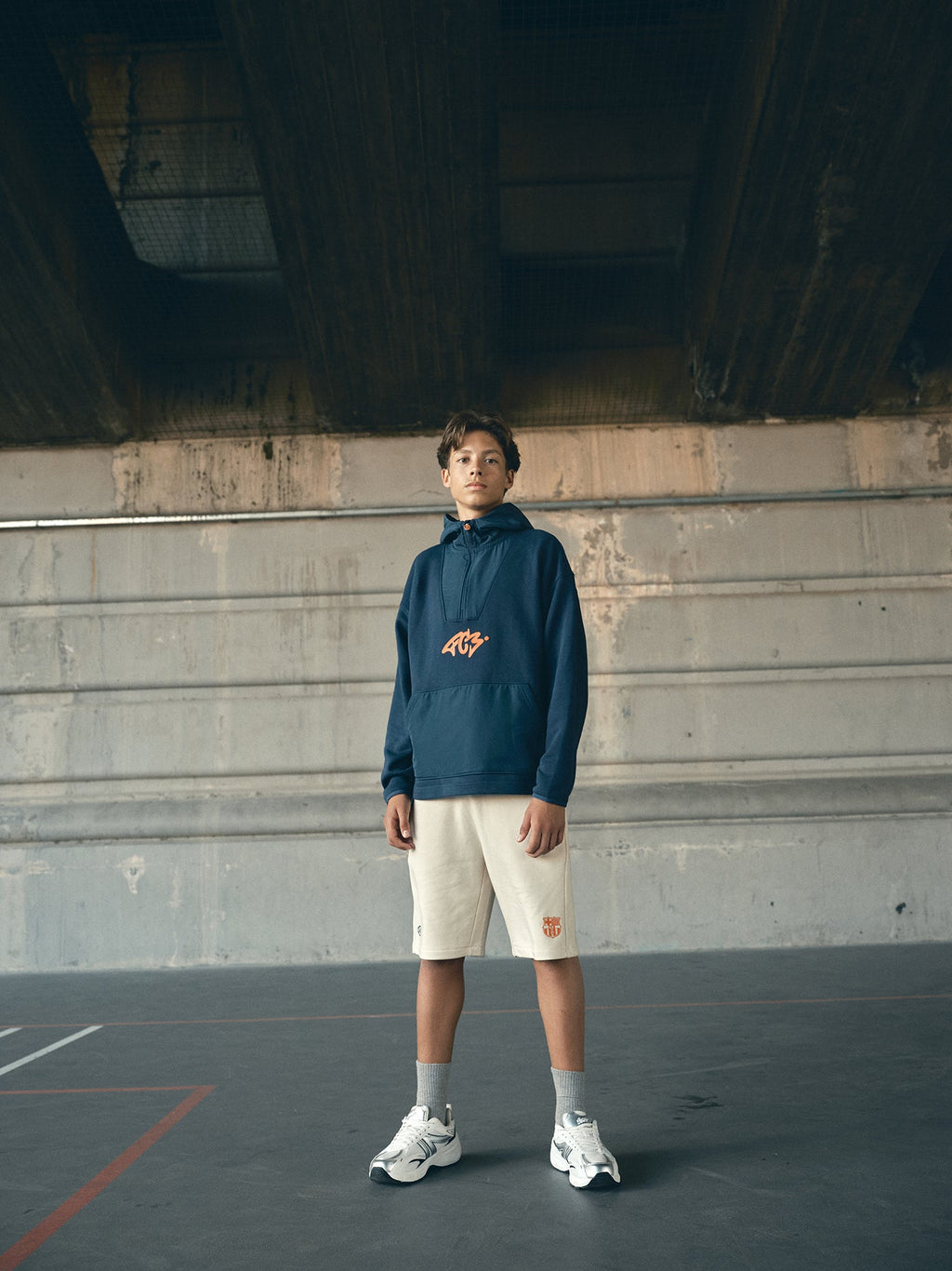 Short White Barça Essentials - Junior