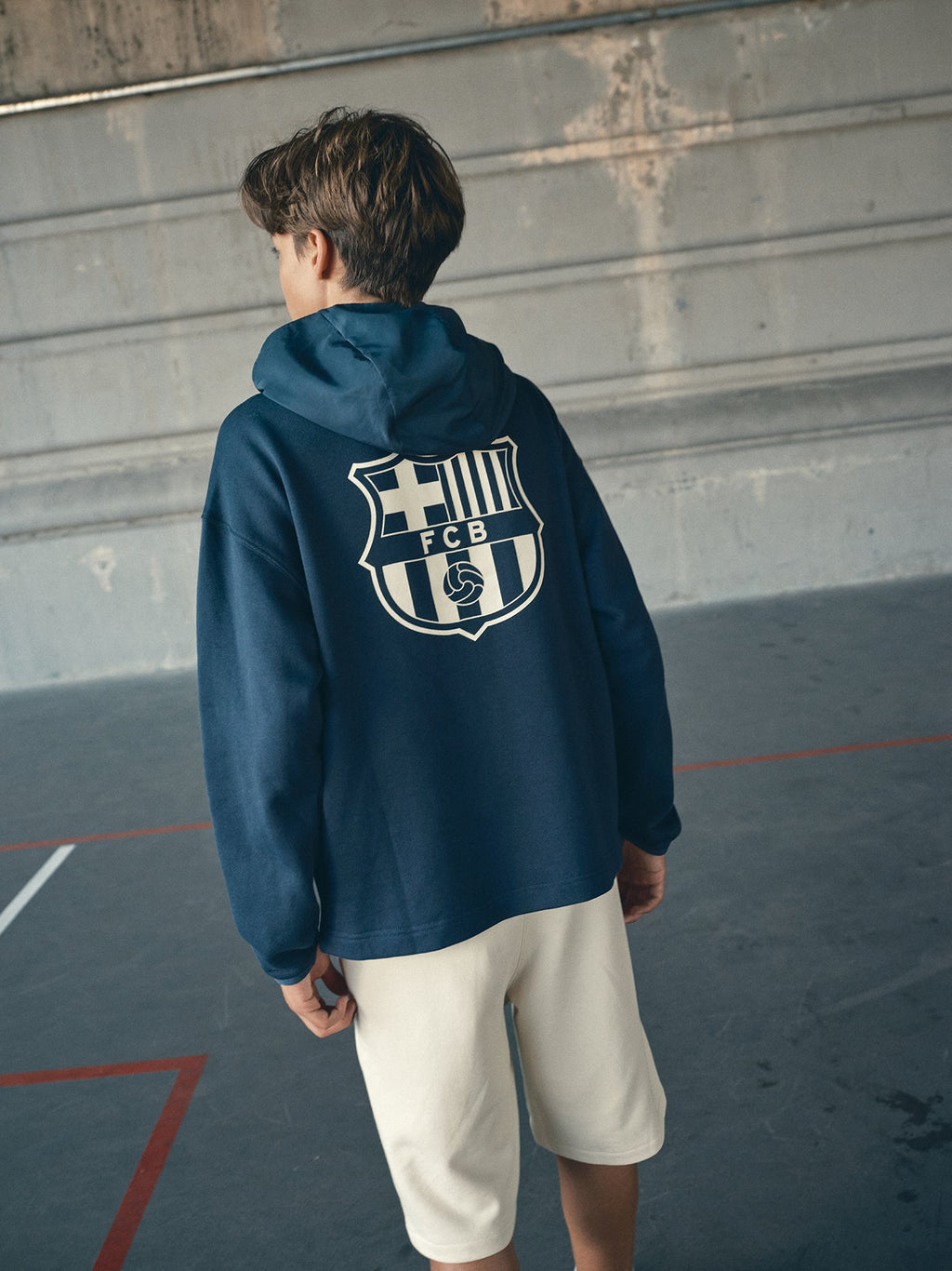 Short White Barça Essentials - Junior