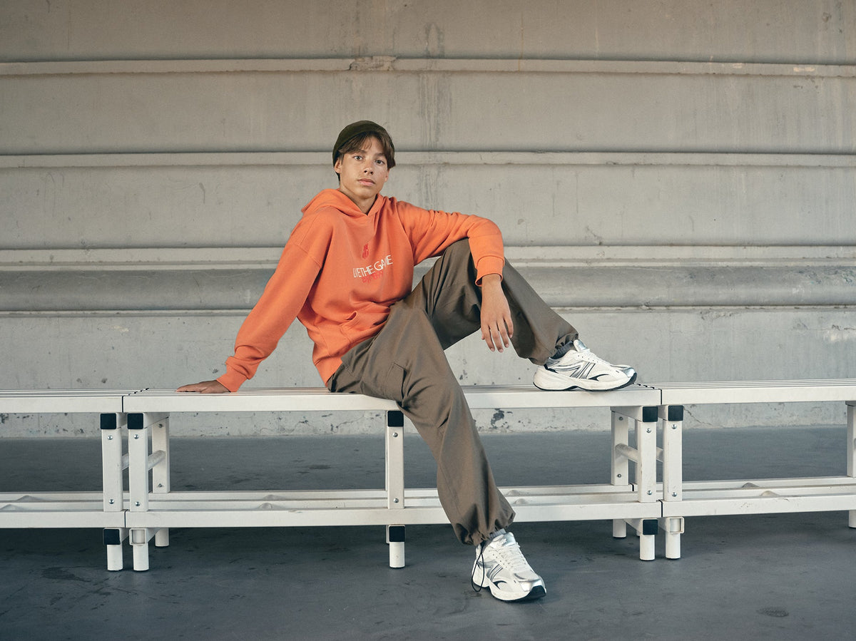 Hoodie Orange Barça Essentials - Junior