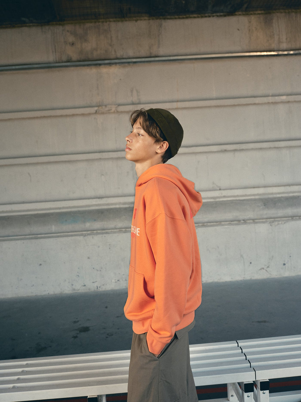 Hoodie Orange Barça Essentials - Junior