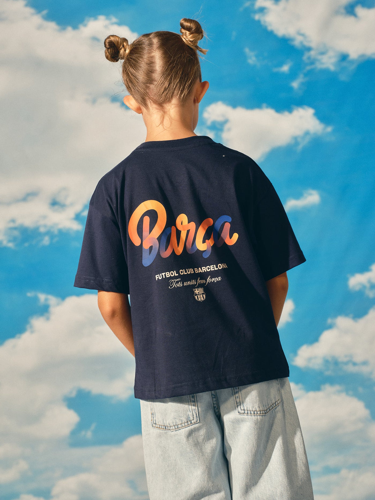 T-shirt Navy Fan Club Barça - Junior