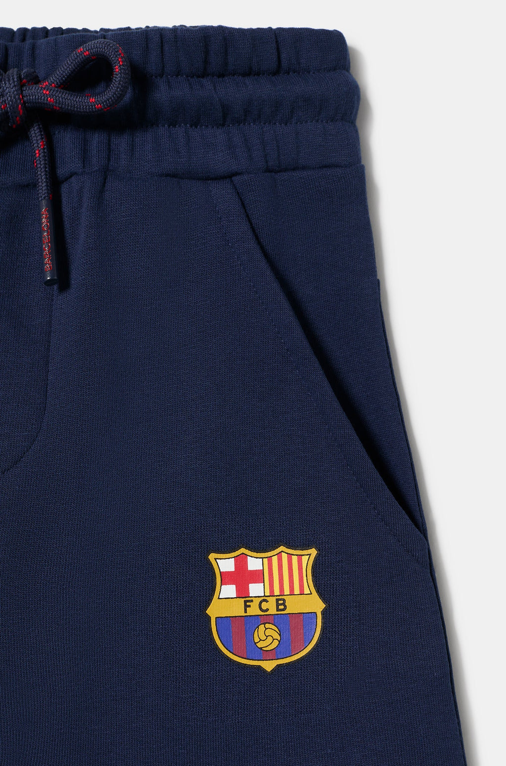 Navy Blue Sweatpants with Barça Crest - Junior