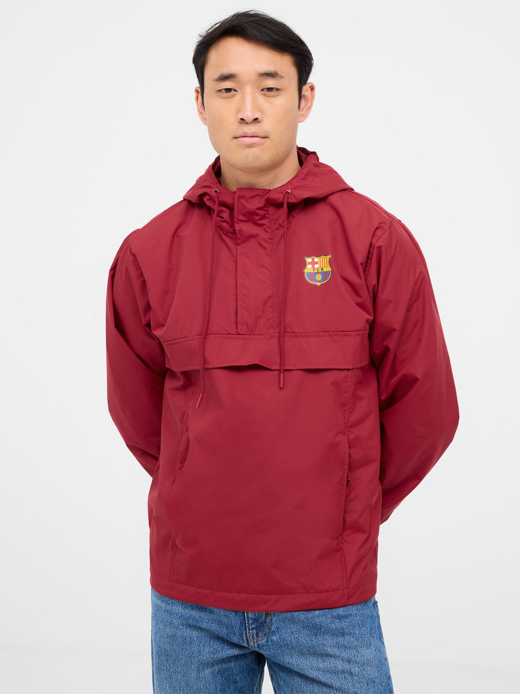 Waterproof maroon jacket Barça