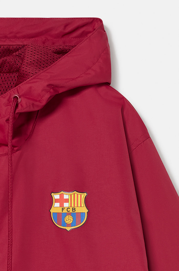 Waterproof maroon jacket Barça