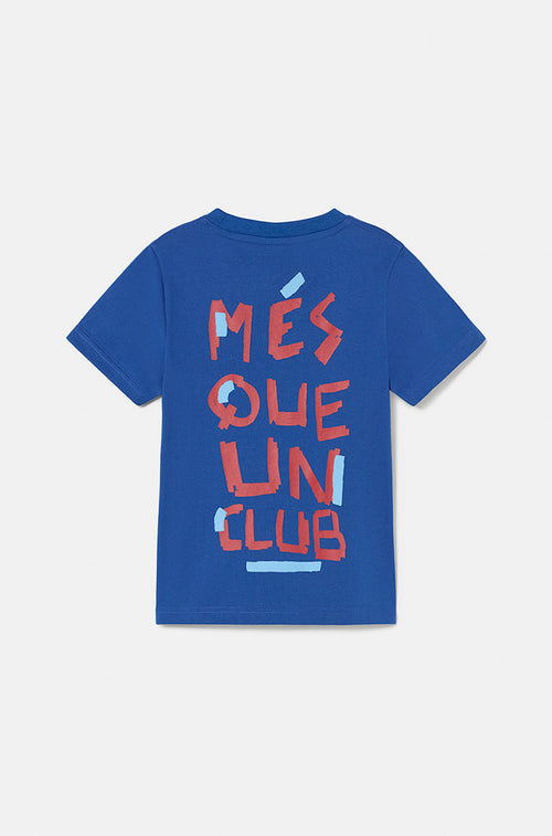 Camiseta azul "Més que un Club" - Junior