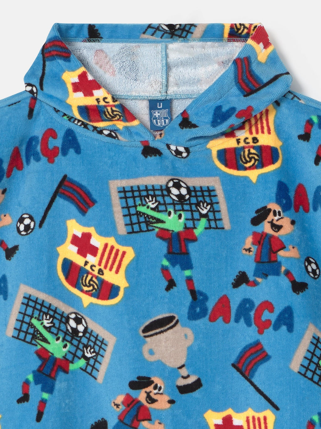 Poncho blue with hood Squad Barça - Kids