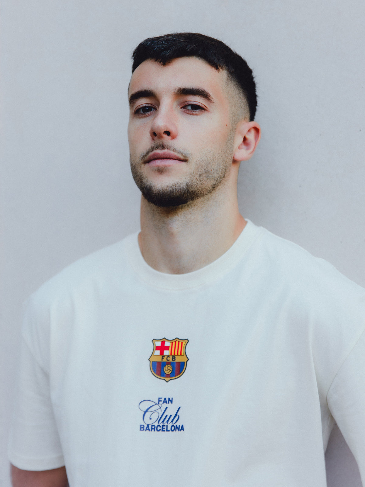 T-shirt Ecru Fan Club Barça