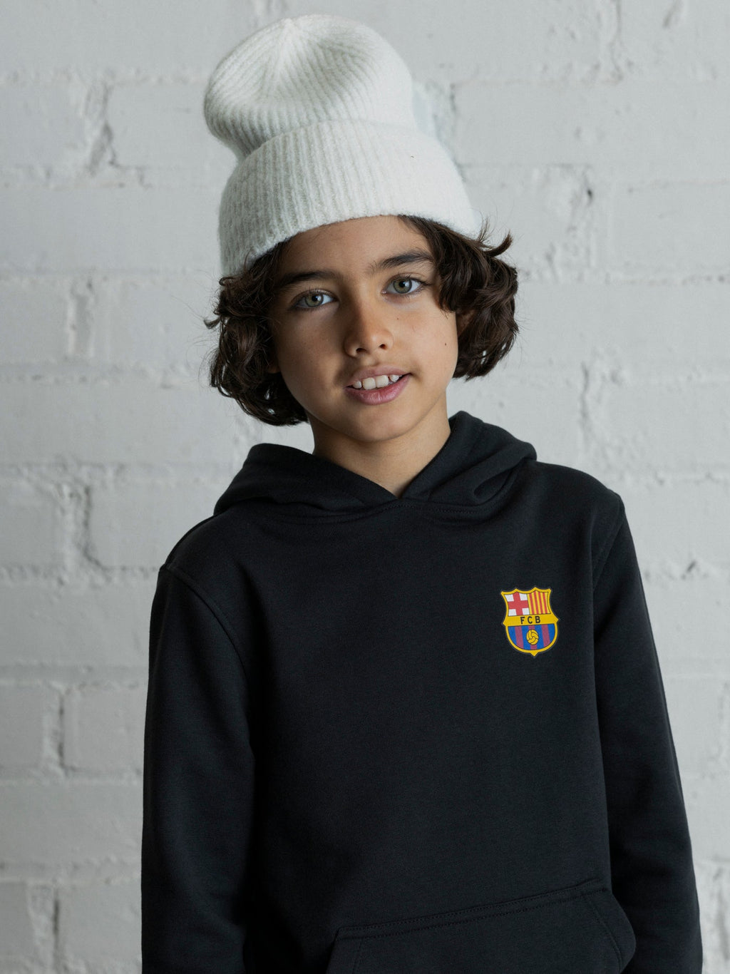 Hoodie black trencadis Barça - Junior