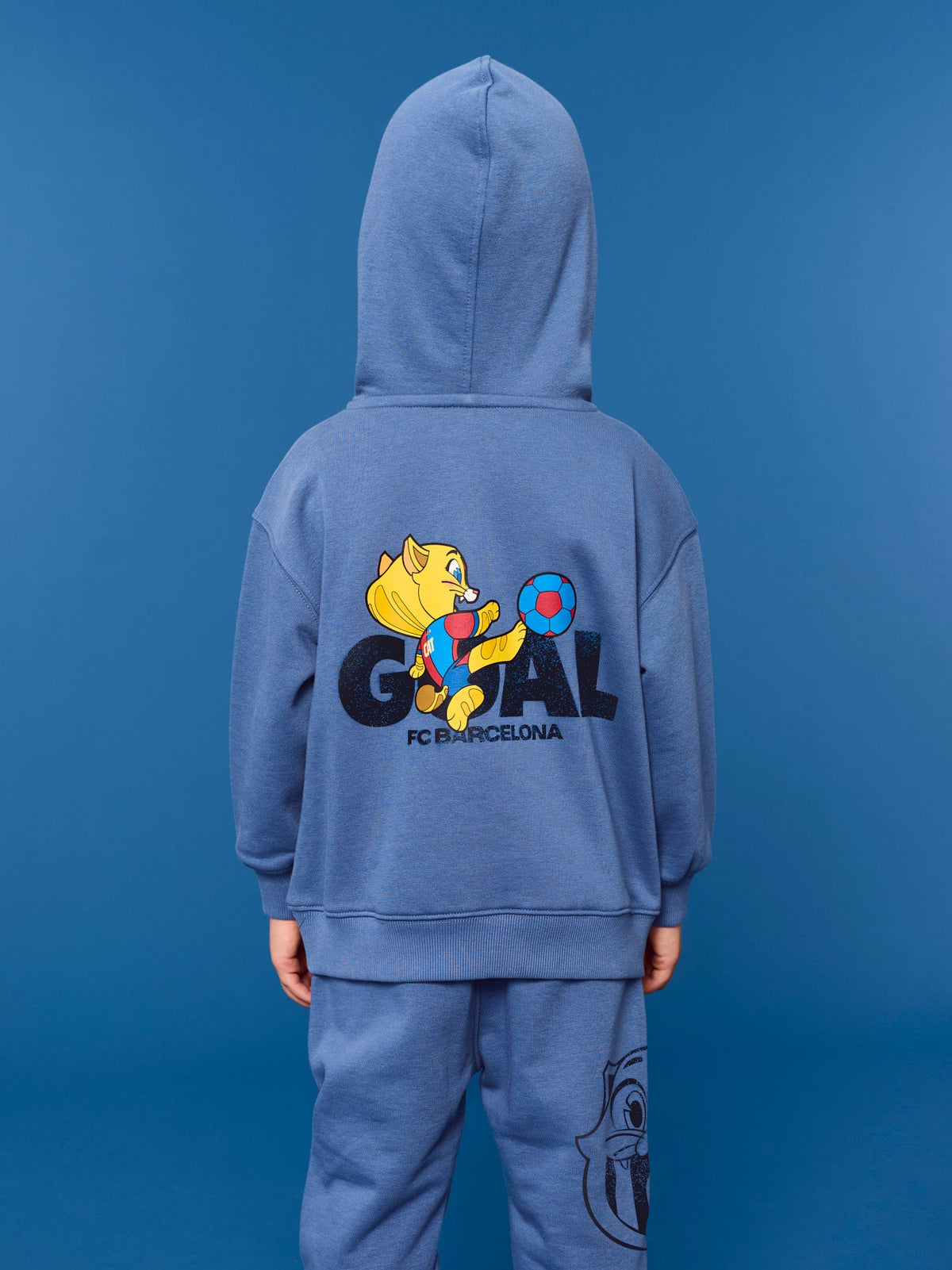 Hoodie Blue Little Kids Cat Goal Barça