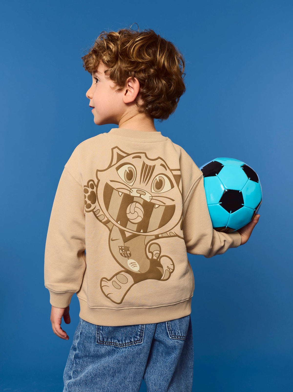 Crew Beige Little Kids Cat Barça