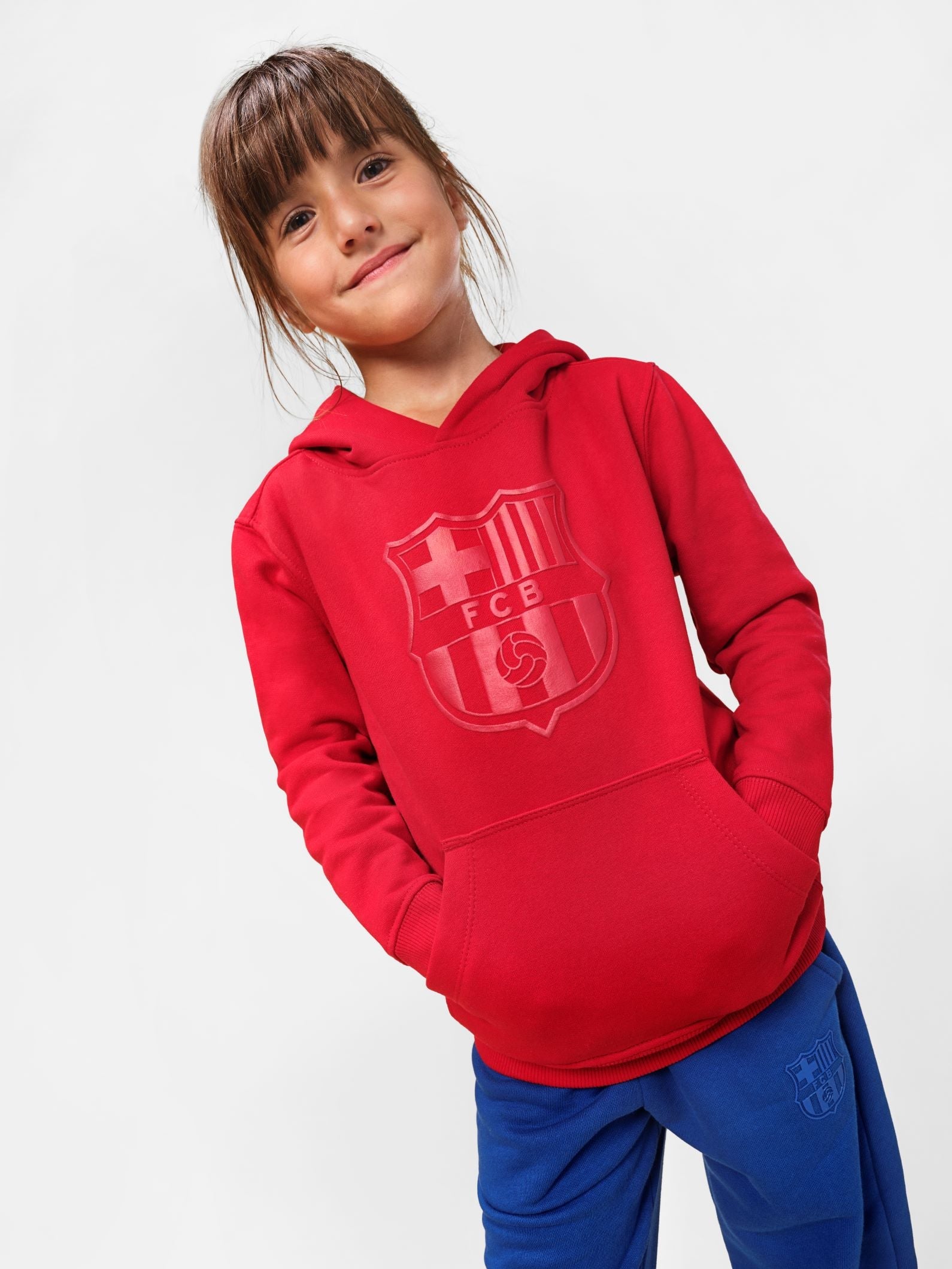 Barça garnet crest hoodie - Junior