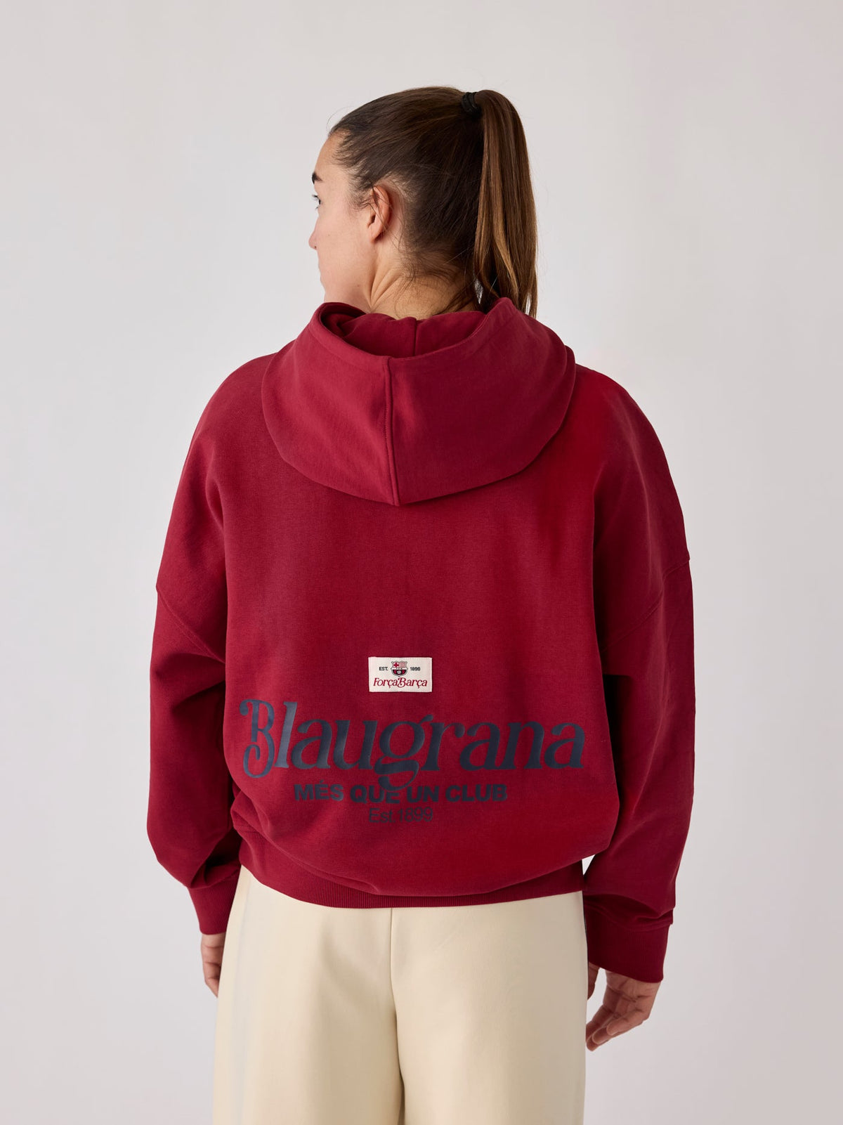 Hoodie Women Red Core Barça