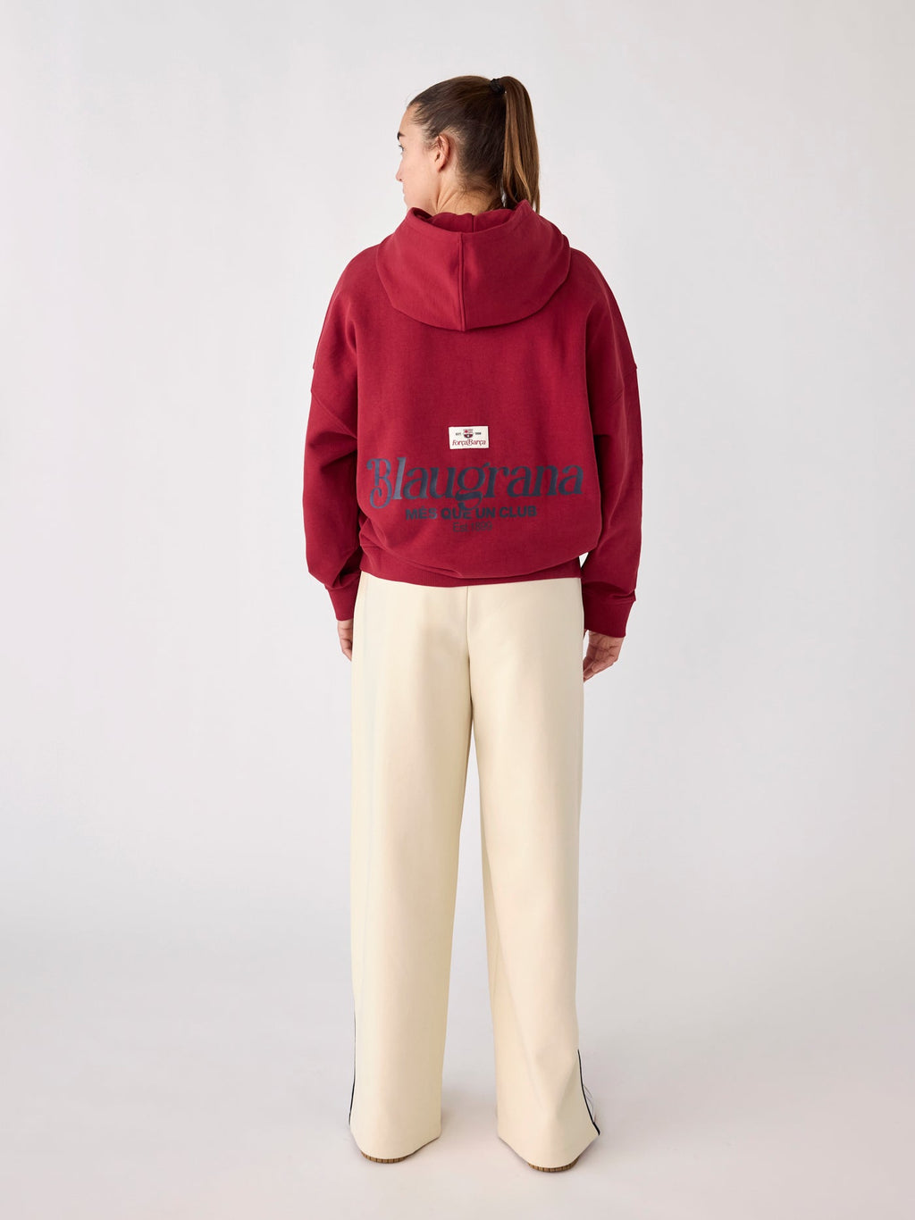 Hoodie Women Red Core Barça