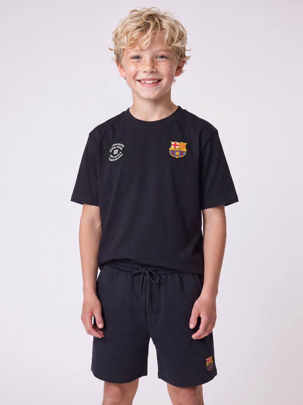 Short Fleece Junior Black Core II Barça
