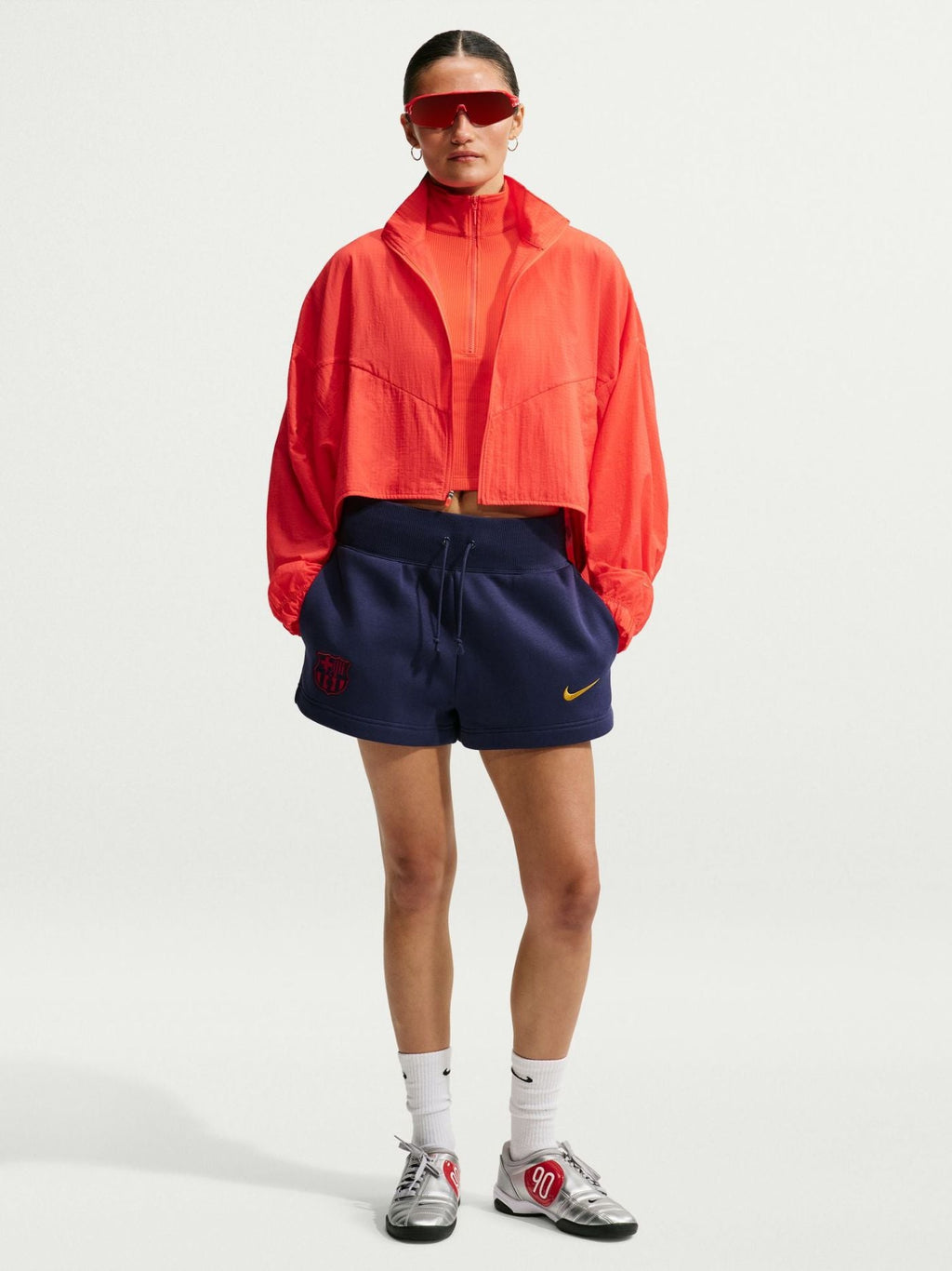 Women's short tech fleece Barça Nike