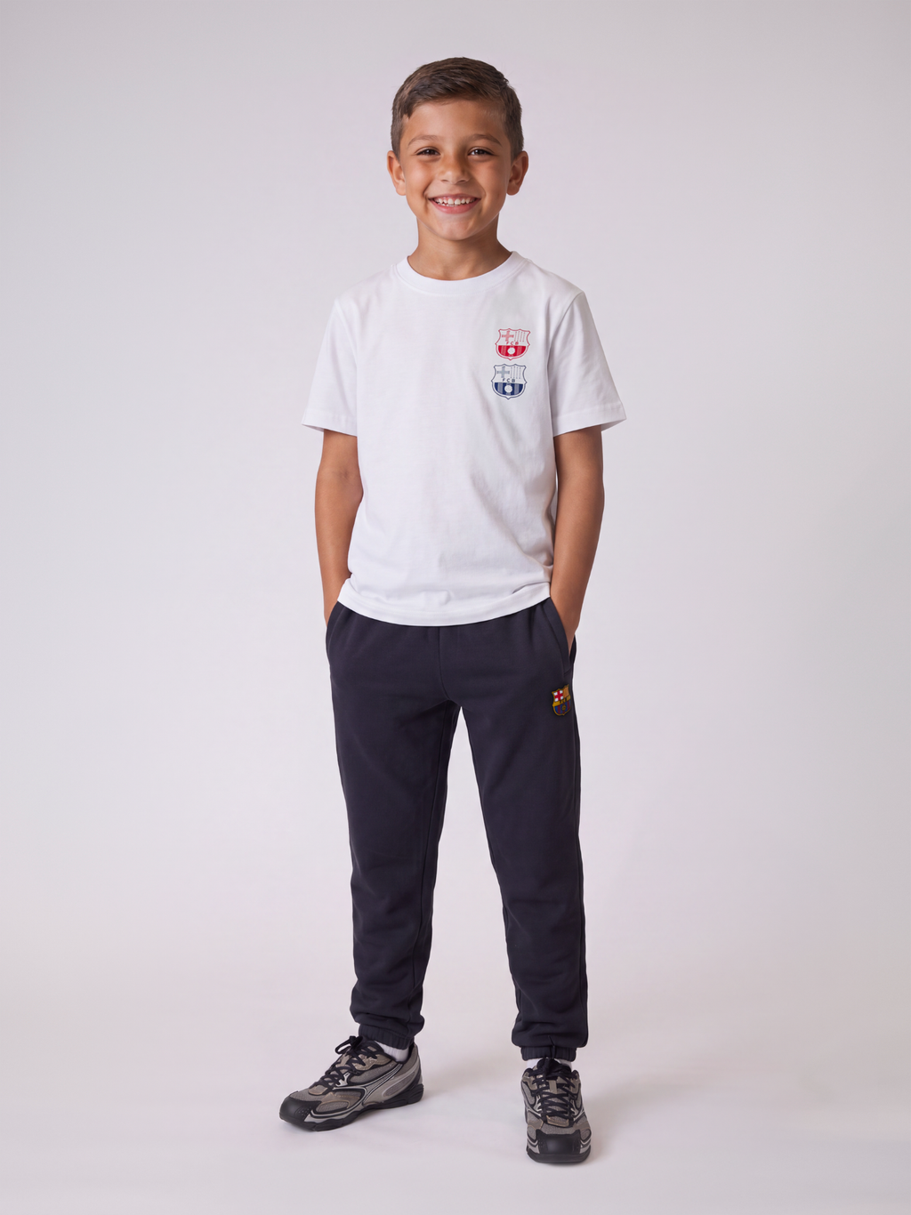 Pant Fleece Junior Grey Core II Barça