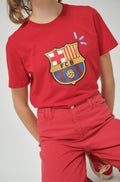 T-shirt red Força Barça - Junior