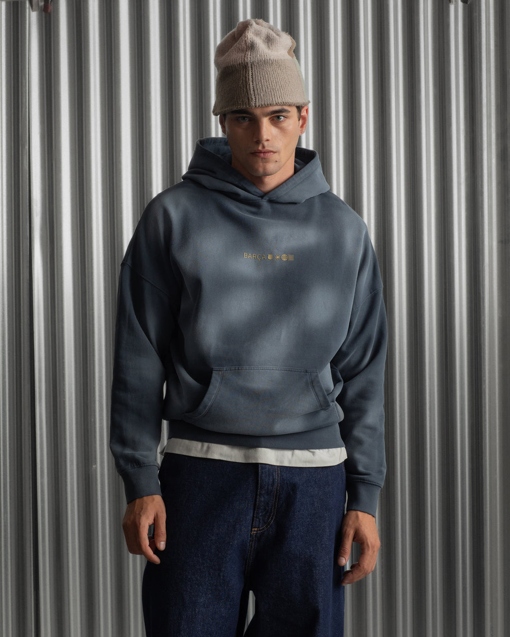 Hoodie Navy Barça Essentials