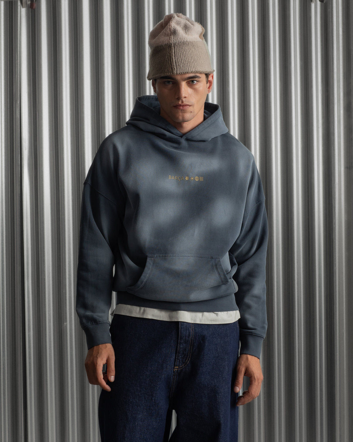 Hoodie Navy Barça Essentials
