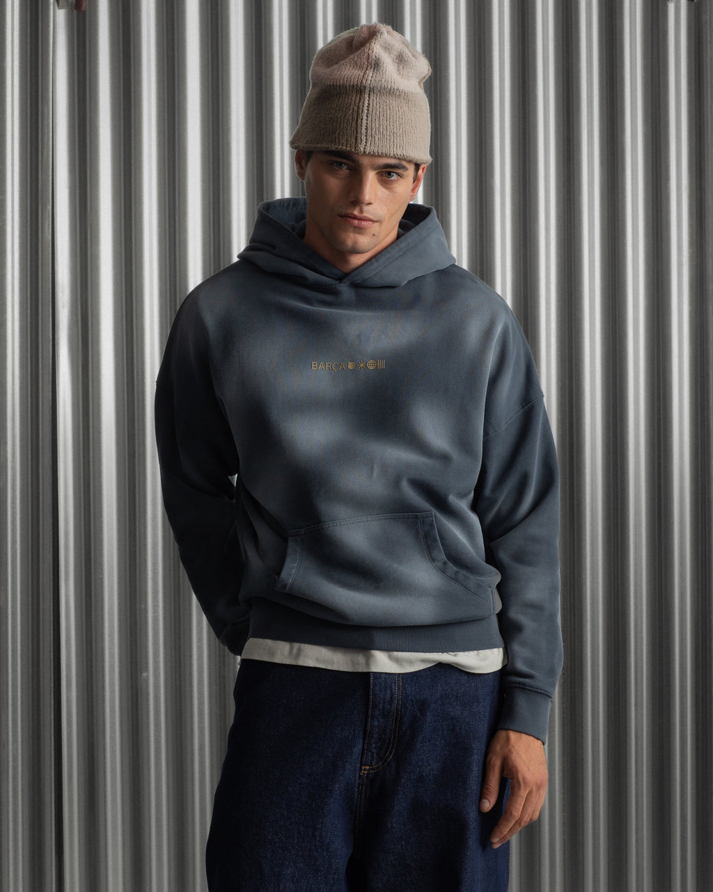 Hoodie Navy Barça Essentials