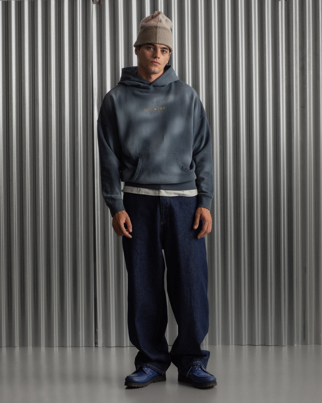 Hoodie Navy Barça Essentials