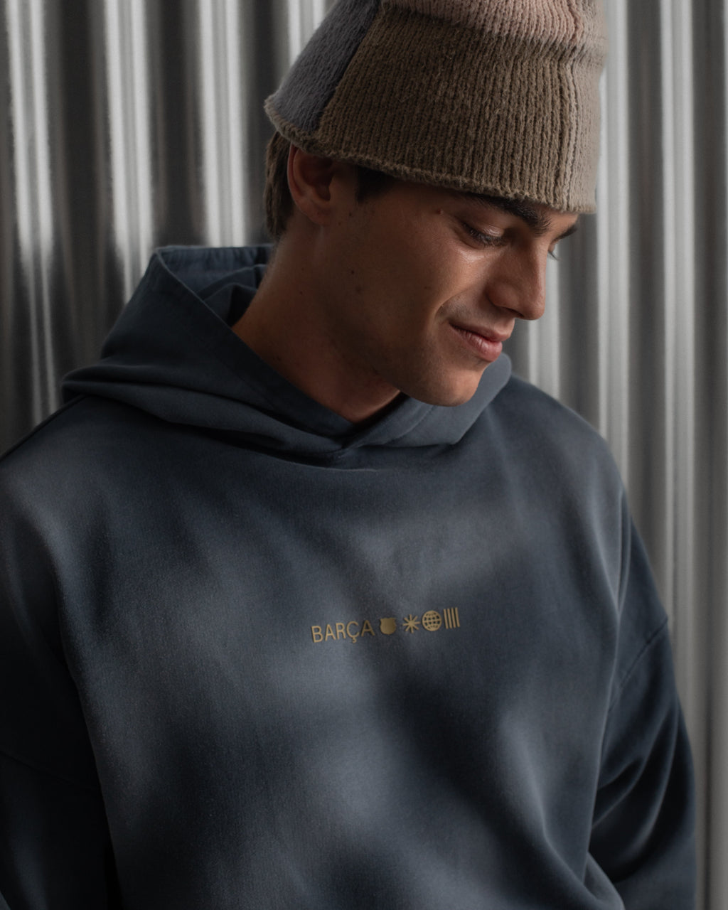 Hoodie Navy Barça Essentials