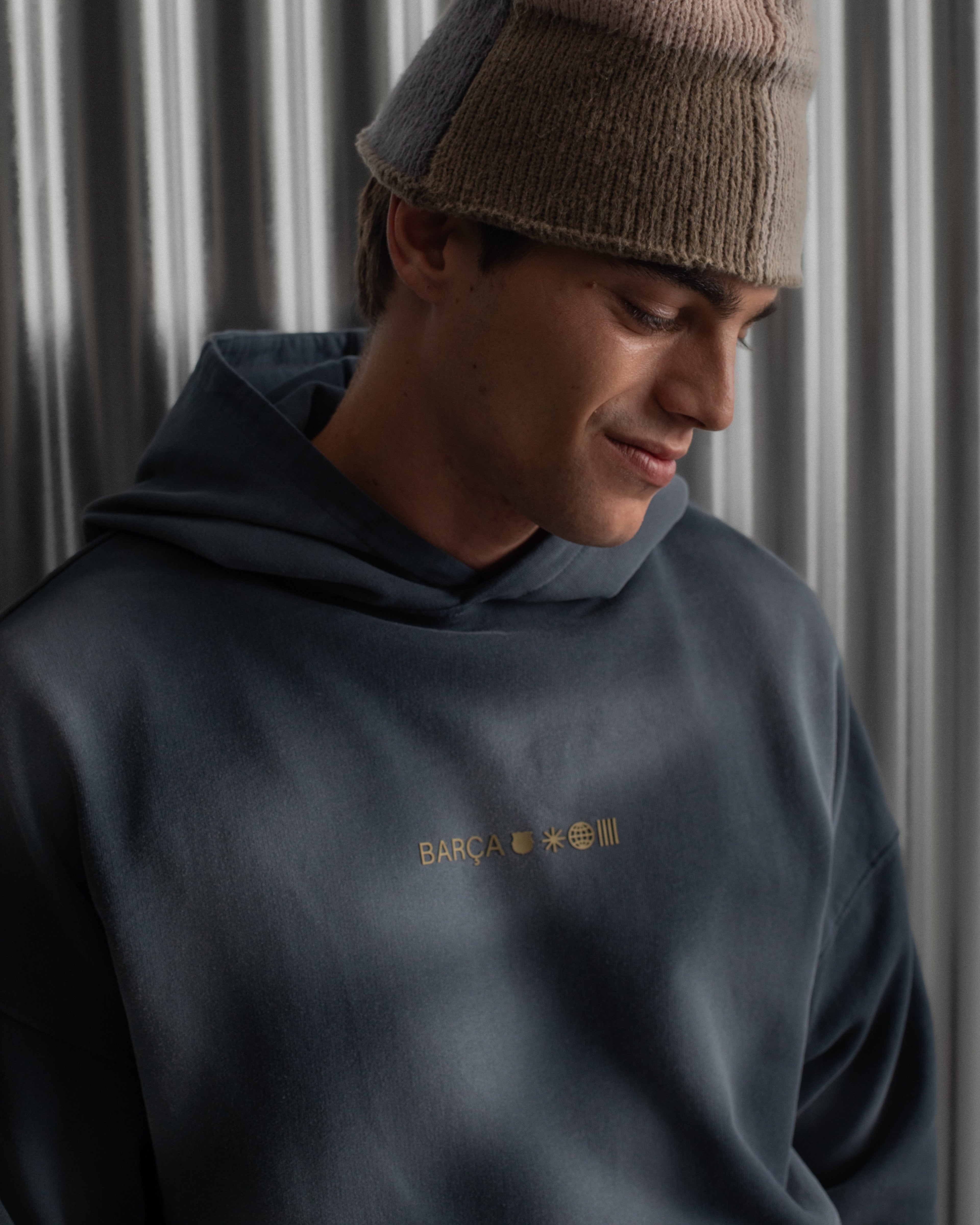 Hoodie Navy Barça Essentials