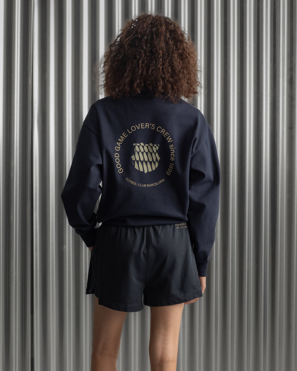 Hoodie Half Zip Navy Barça Essentials - Women