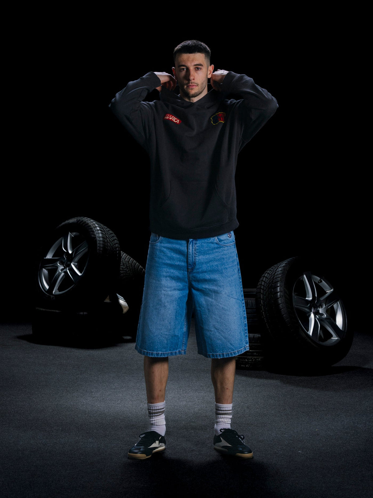 Hoodie Grey Racing Barça