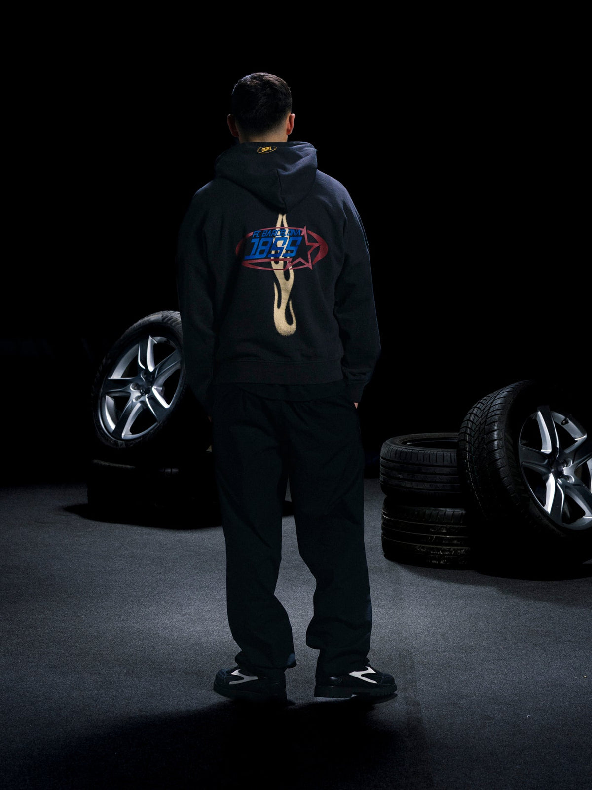 Hoodie Grey Racing Barça