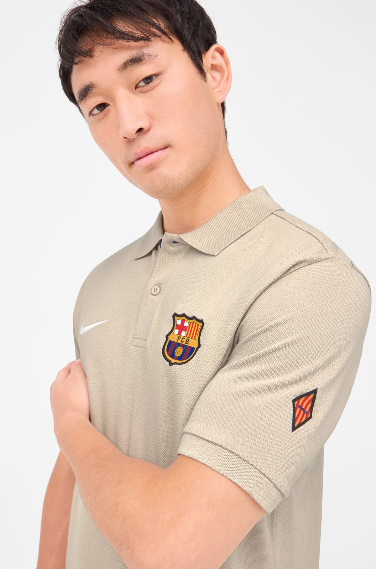 Polo crest beige Barça Nike