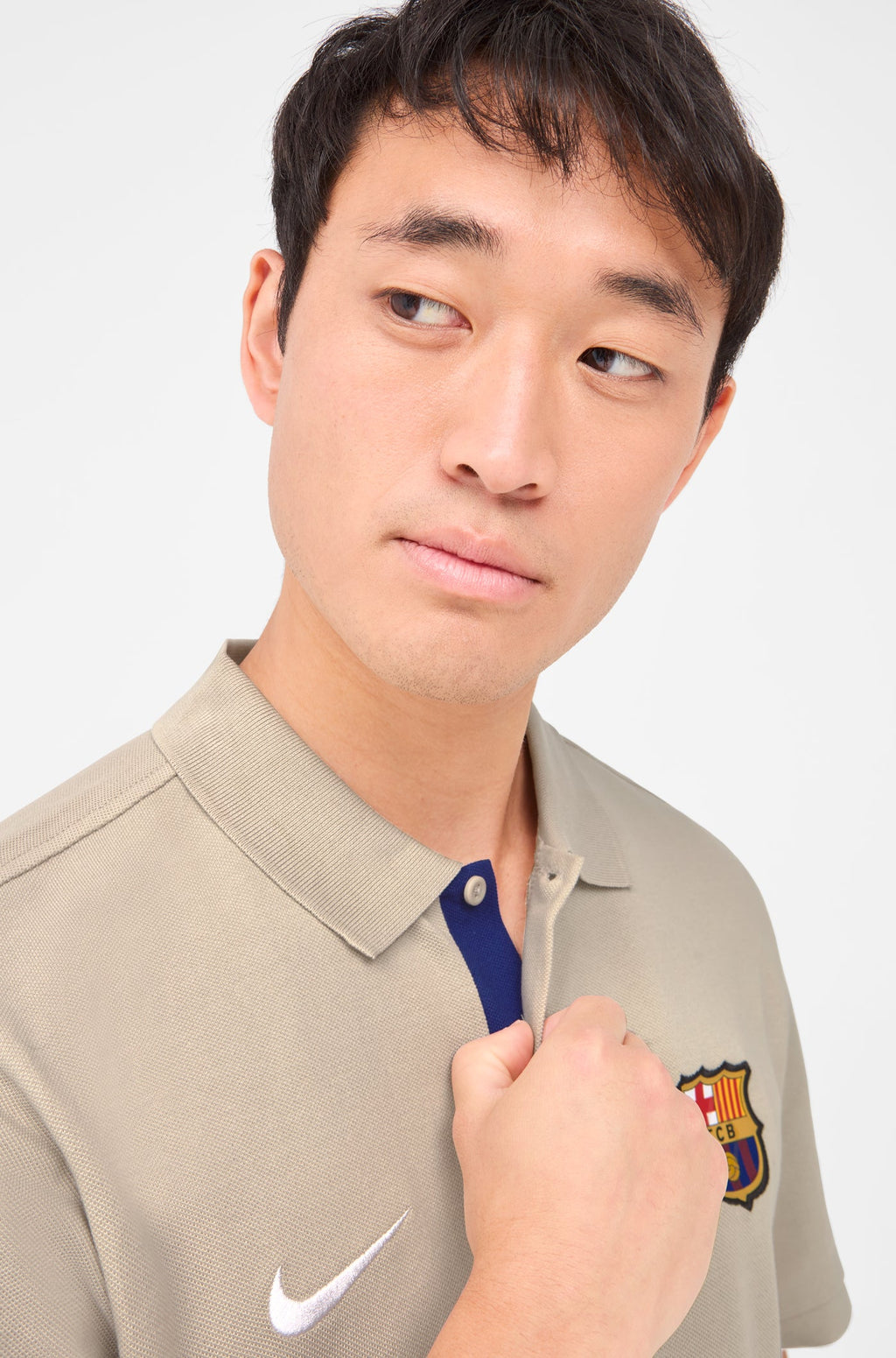 Polo crest beige Barça Nike