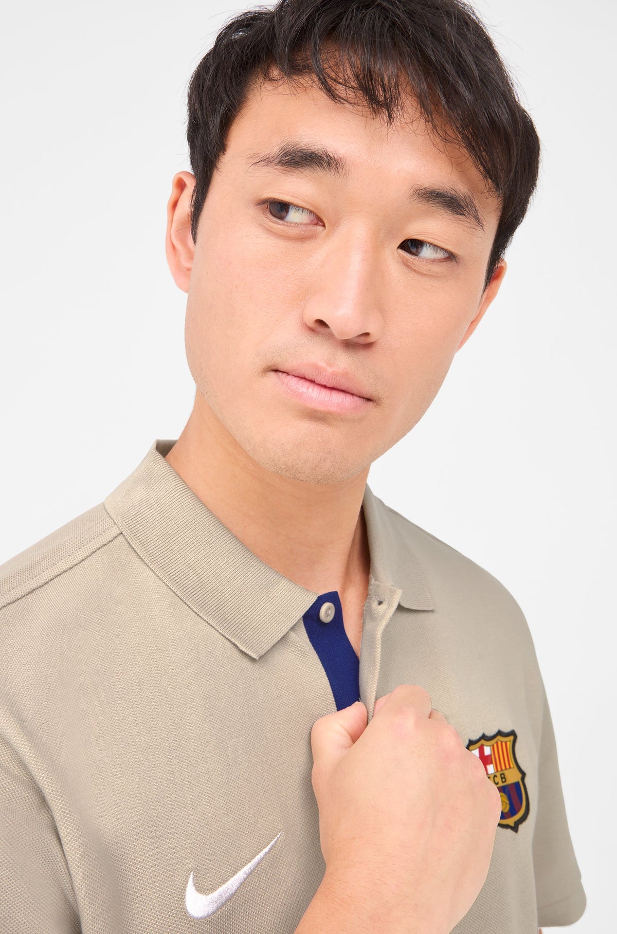 Polo crest beige Barça Nike