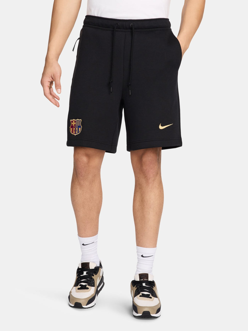 Short tech fleece crest black Barça Nike