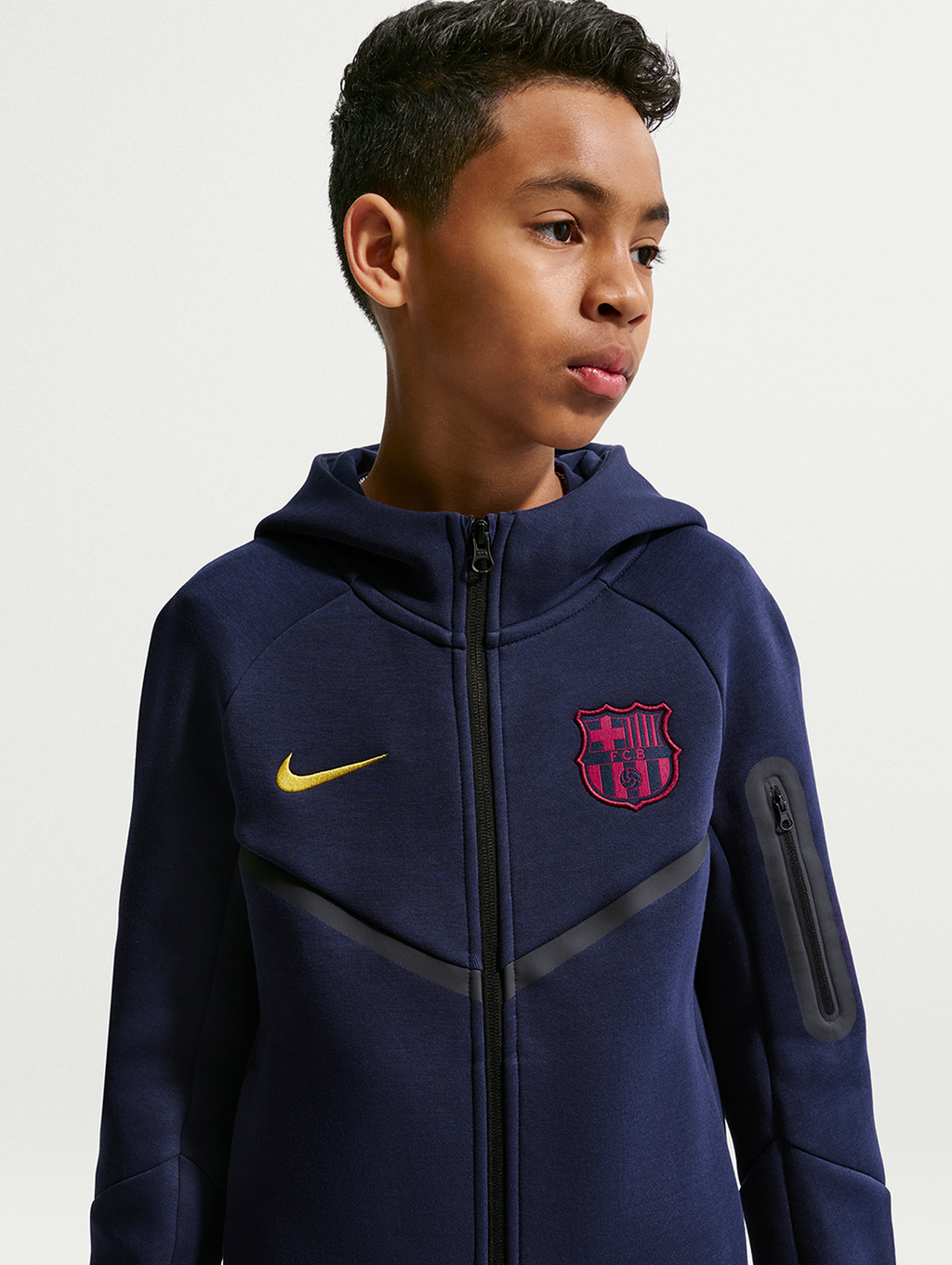 Junior hoodie tech fleece Barça Nike
