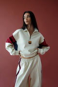 Half Zip Women Ecru Core Barça