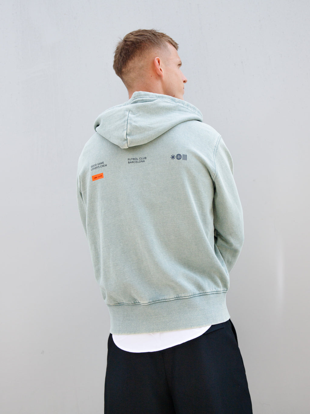 Hoodie Zip Green Barça Essentials