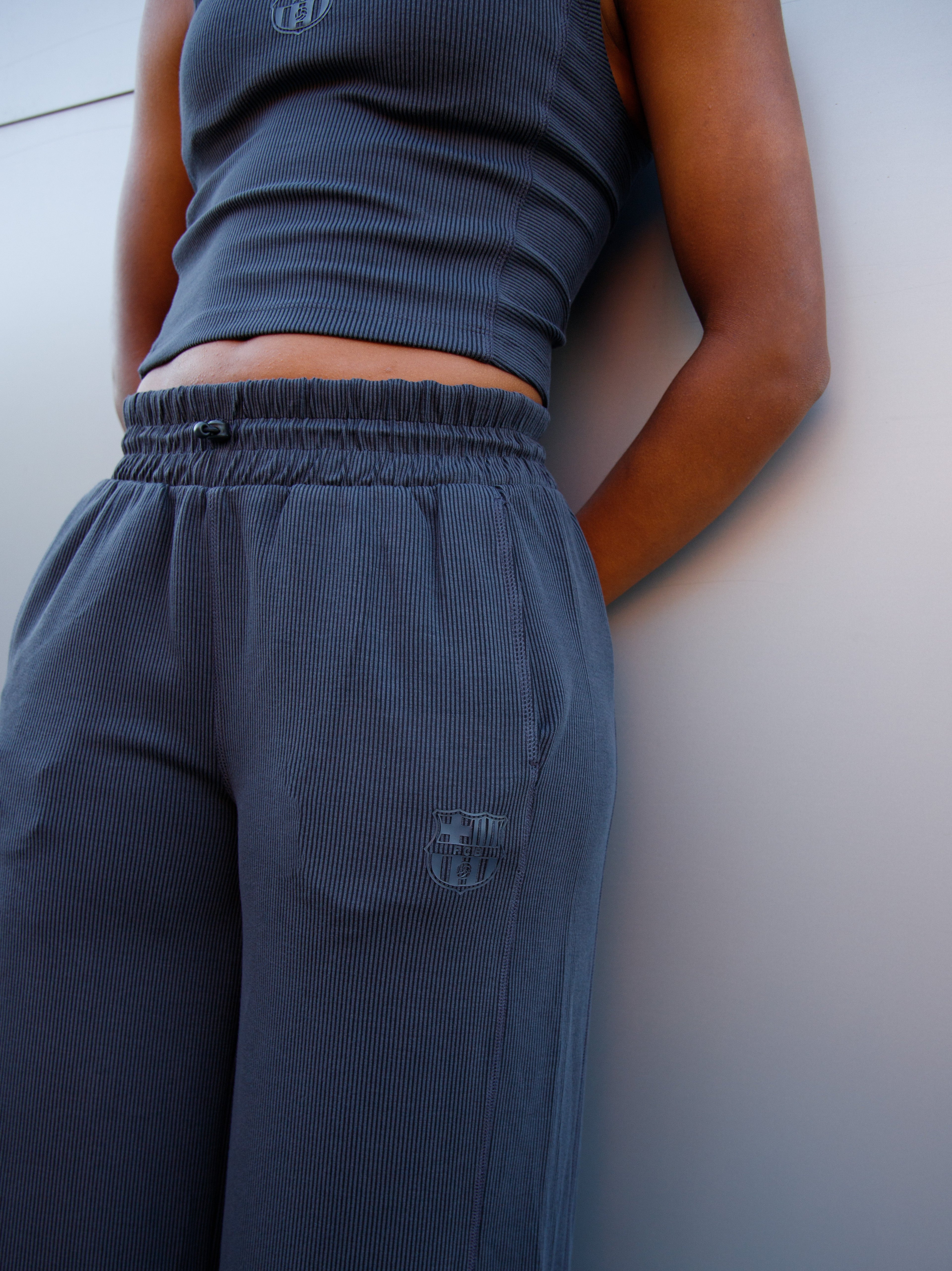Pants Wide Grey Barça Essentials - Women