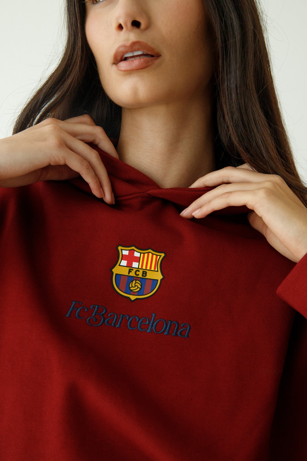 Hoodie Women Red Core Barça