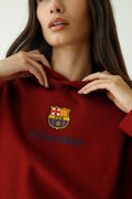Hoodie Women Red Core Barça