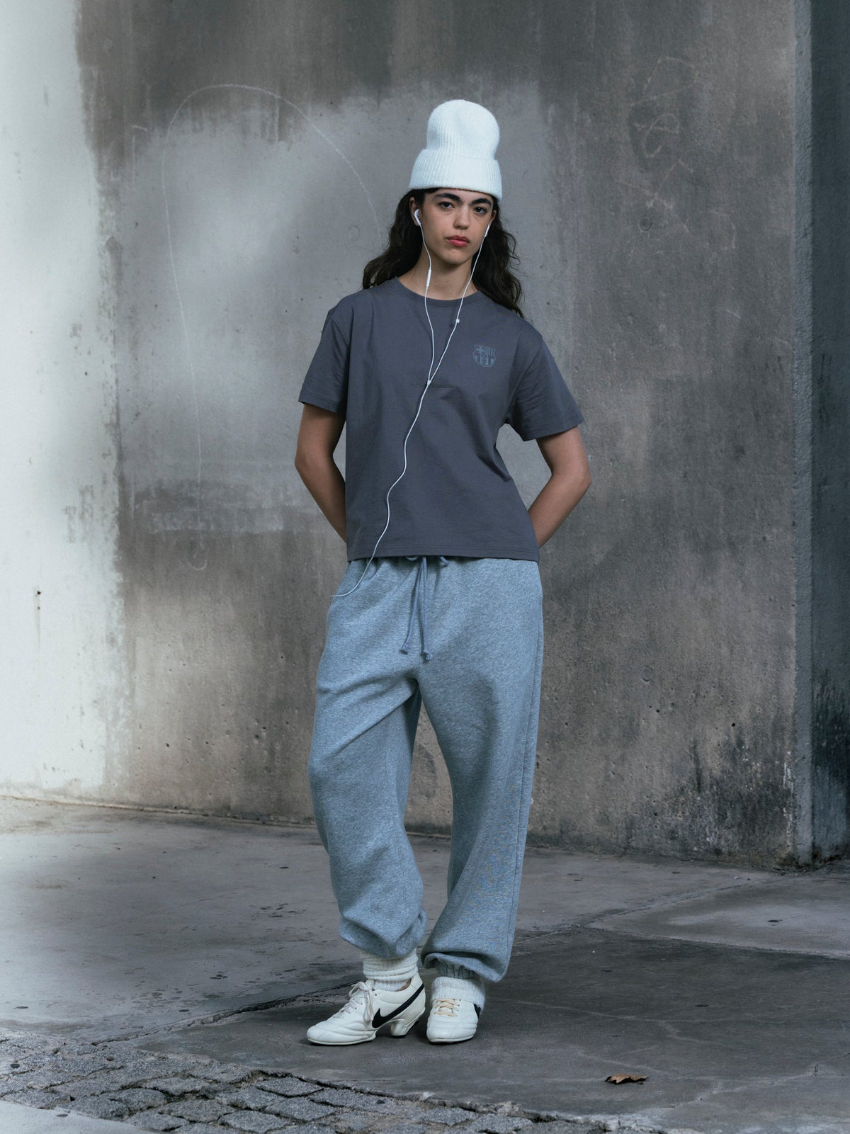 T-shirt Grey Barça Organic Goals - Women