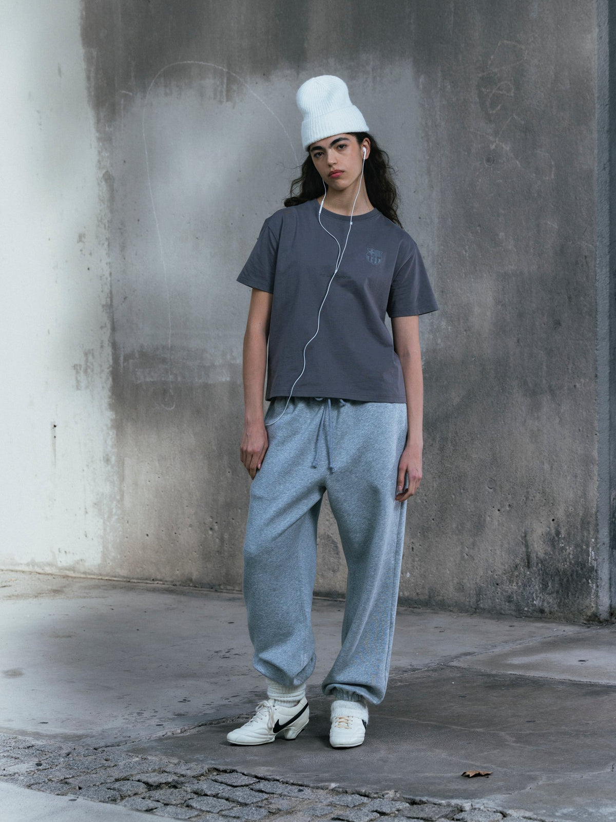 T-shirt Grey Barça Organic Goals - Women
