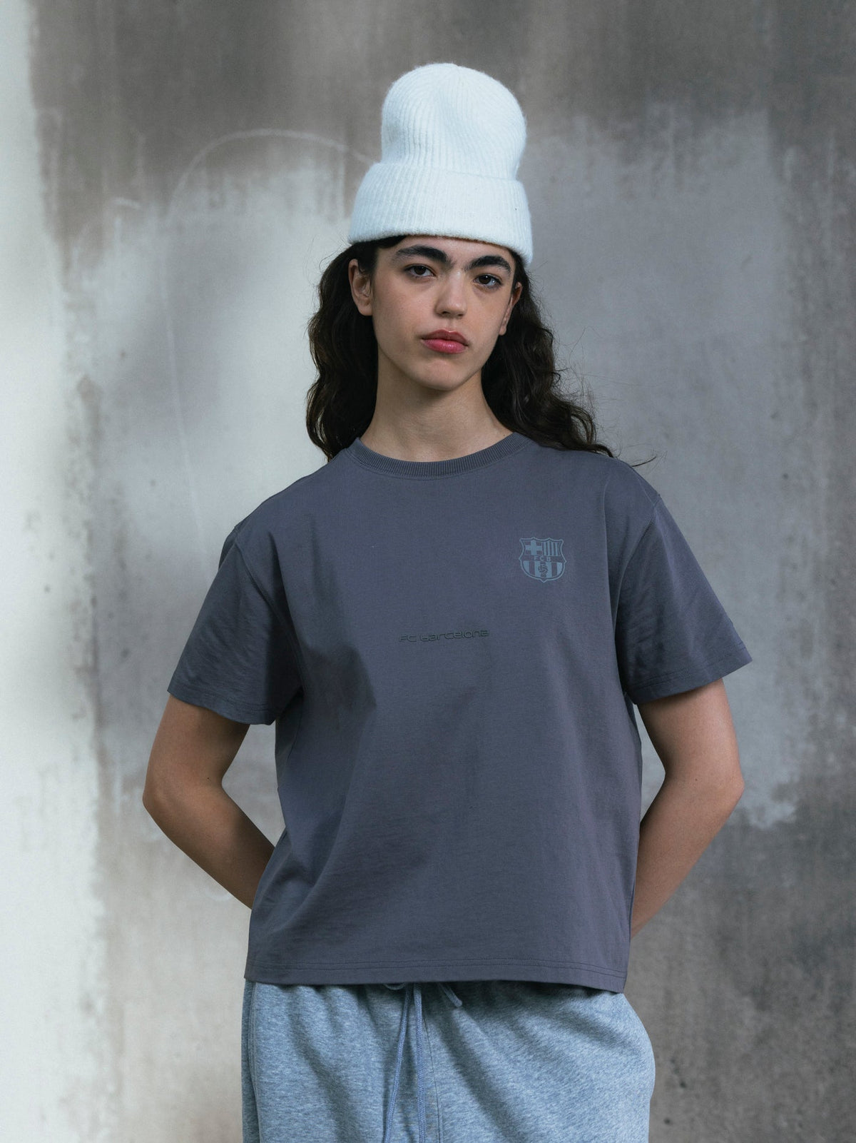 T-shirt Grey Barça Organic Goals - Women