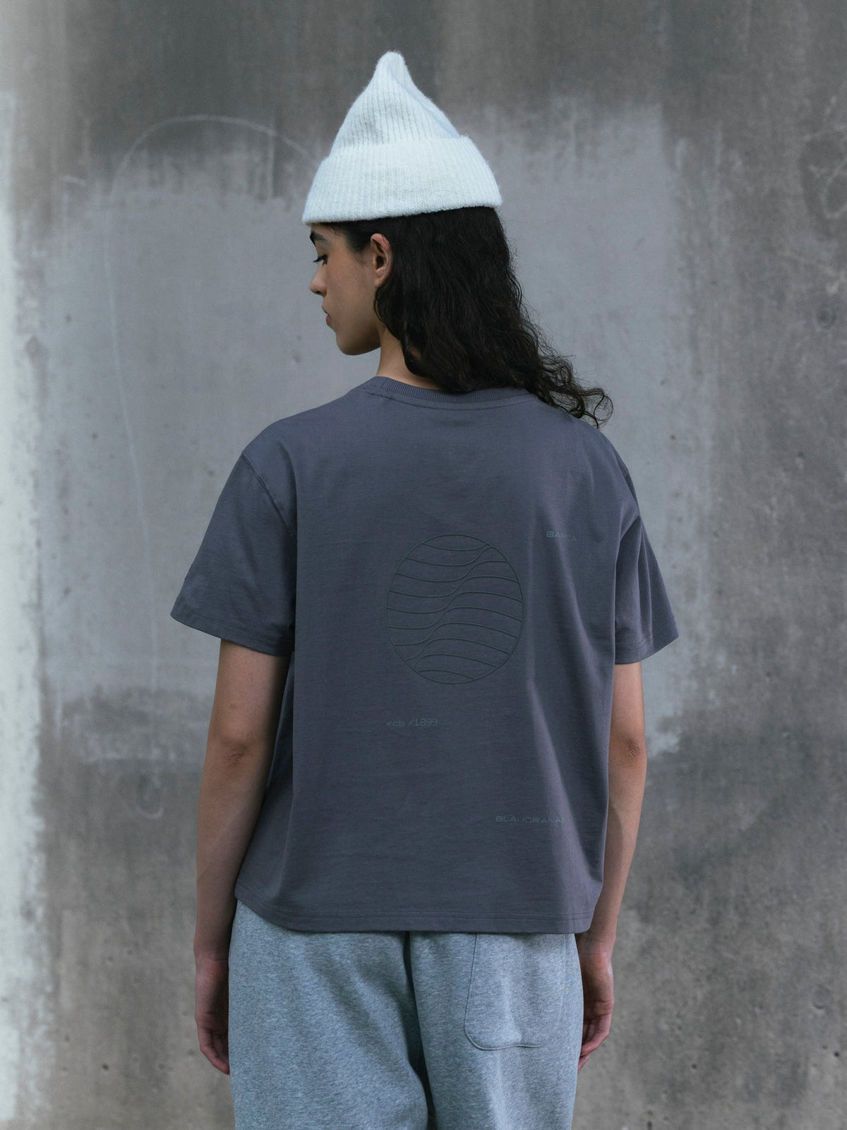 T-shirt Grey Barça Organic Goals - Women