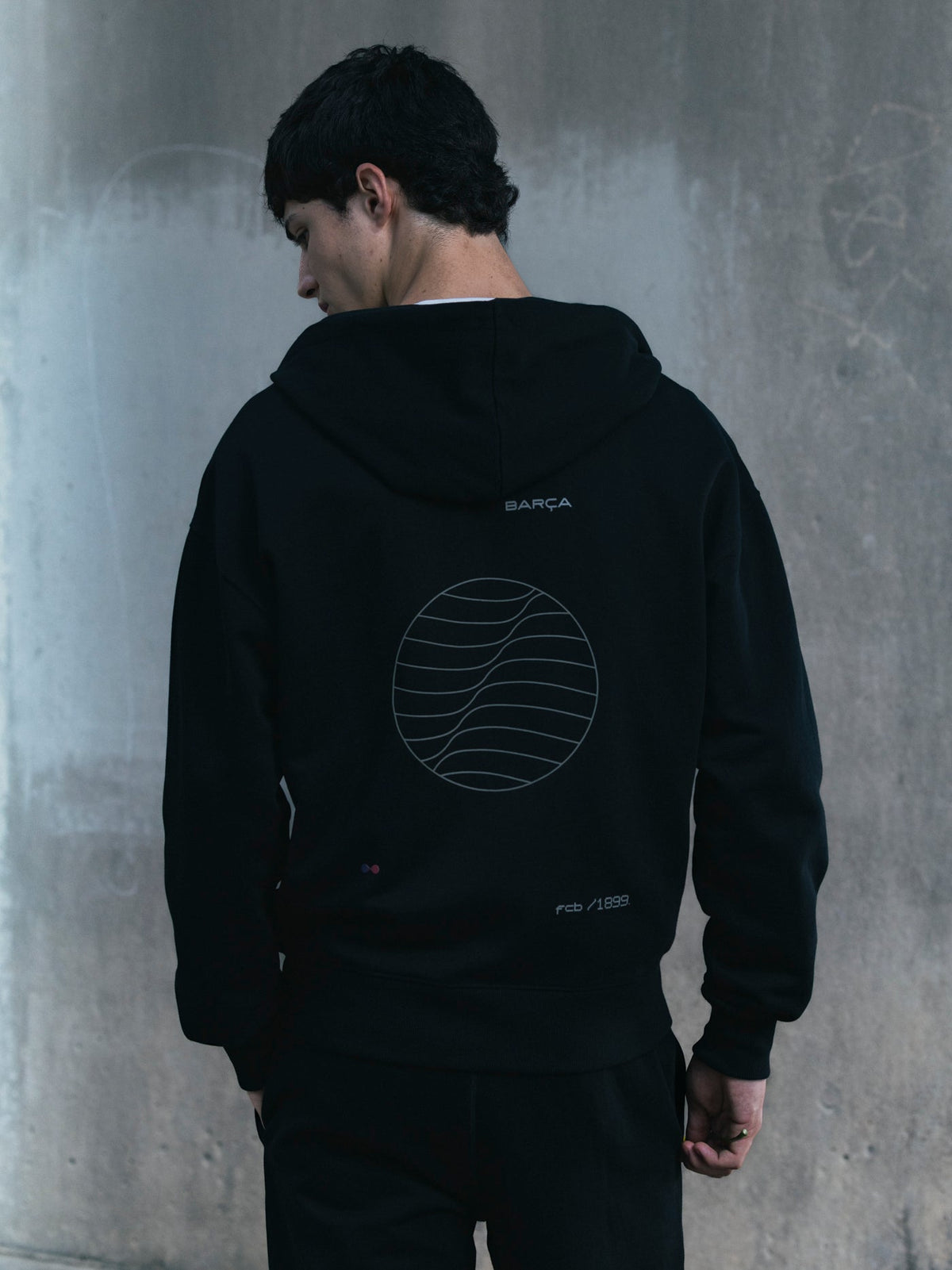 Hoodie Zip Black Organic Goals